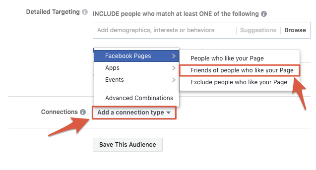 Facebook Ad Friends of People Who Like Your Page