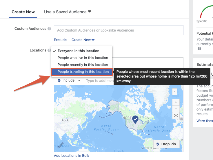 Facebook Ad Targeting Traveling