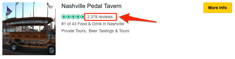 Nashville Pedal Tavern TripAdvisor Quantity
