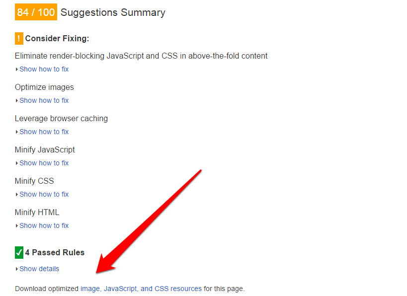 Optimize Images - page speed