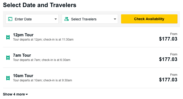 TripAdvisor Check Availability 1