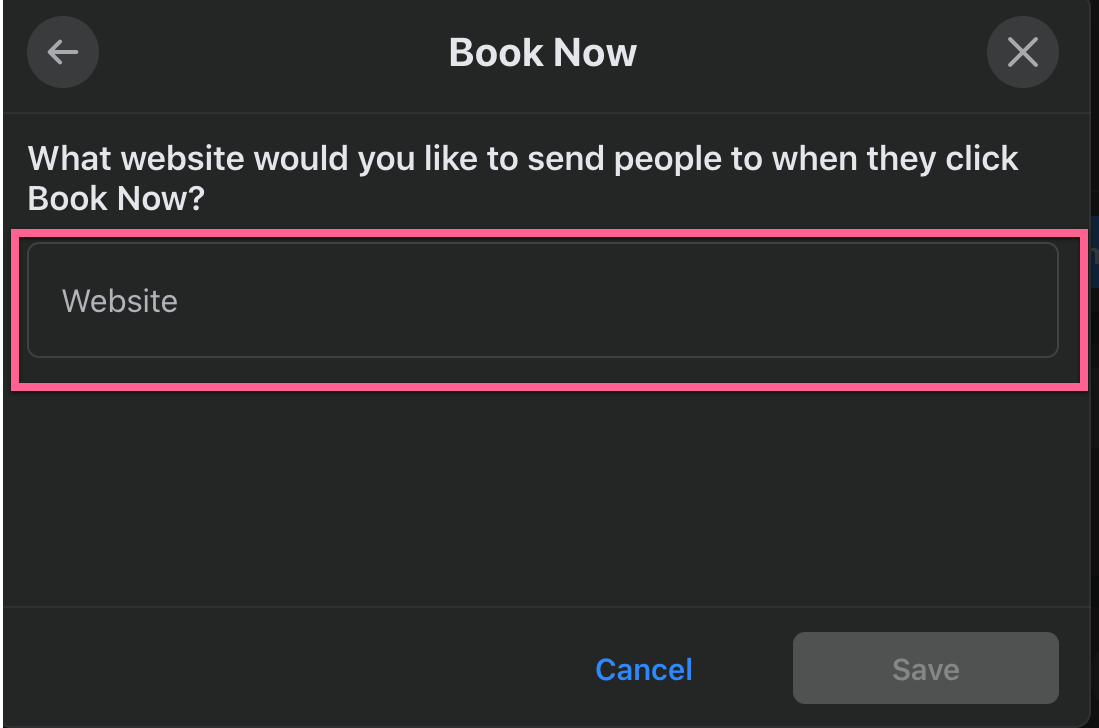 book now website screen