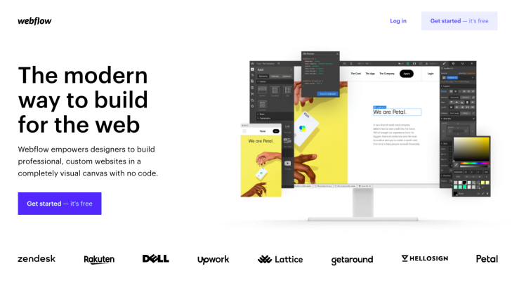 Webflow landing page