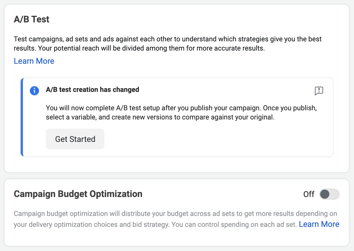 facebook campaign budget objective