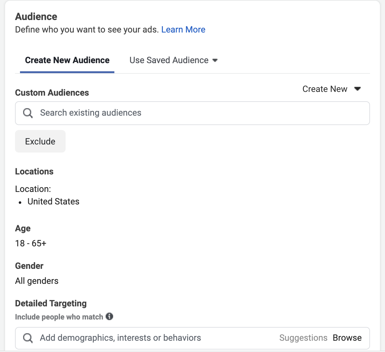 facebook audience details