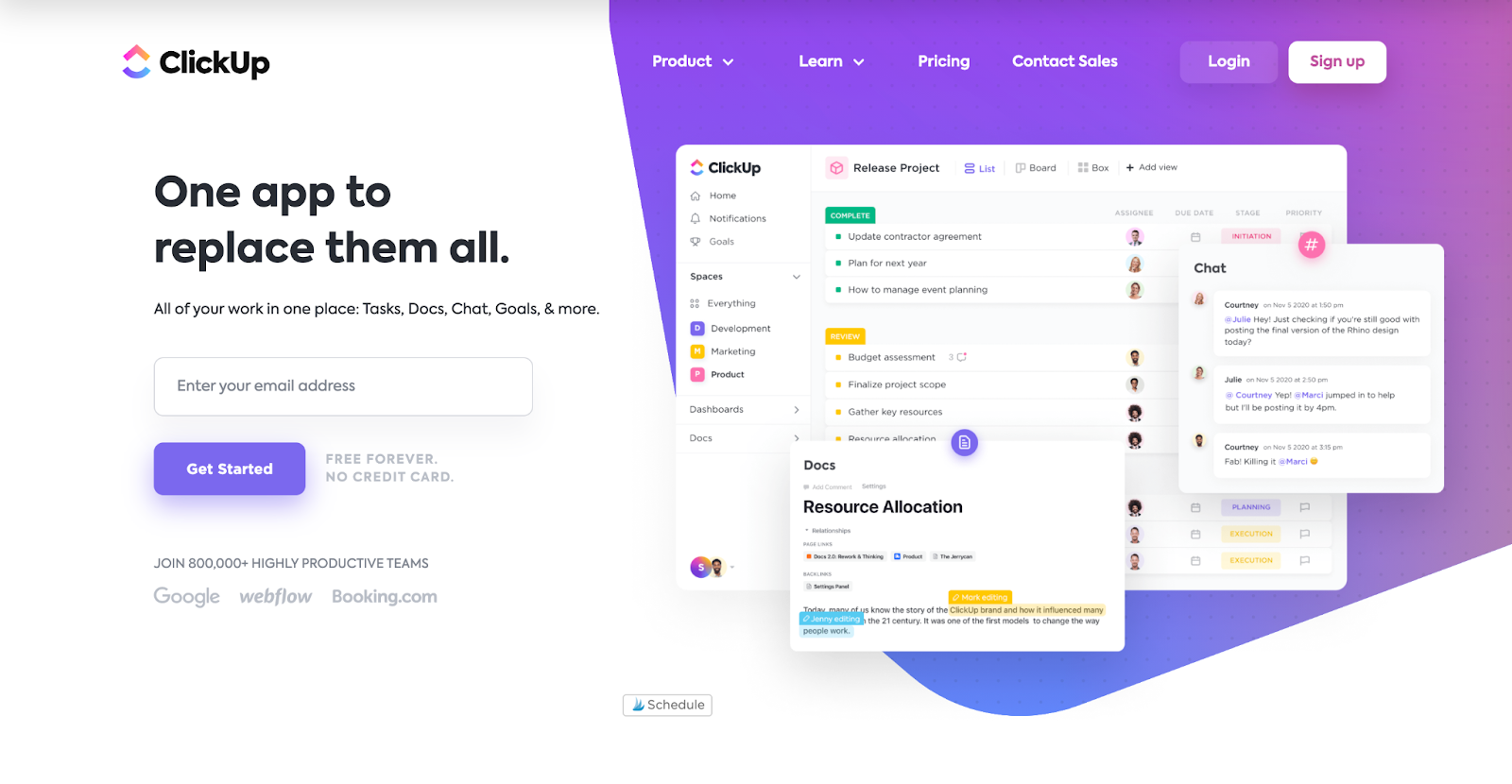 Clickup Landing page