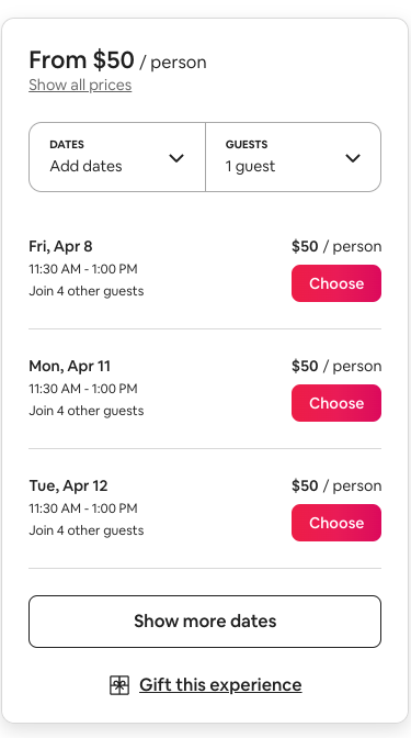 Booking availability airbnb 