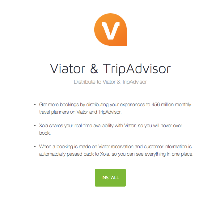 Viator and trip advisor welcome page