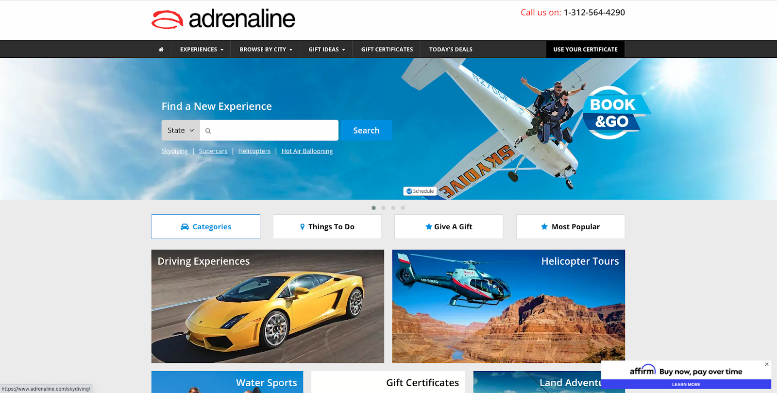 Adrenaline  webpage