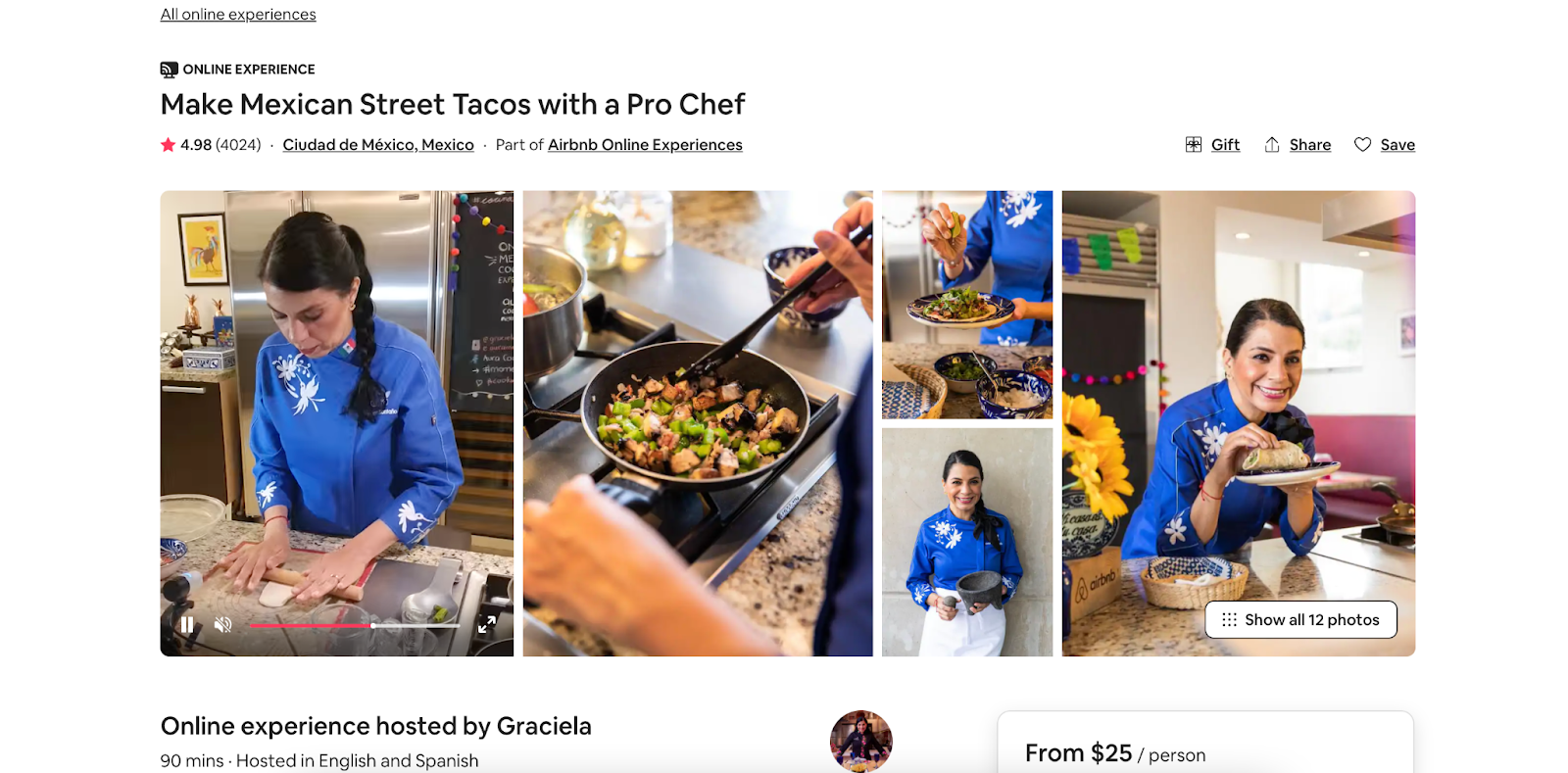 mexican street tacos with prochef airbnb