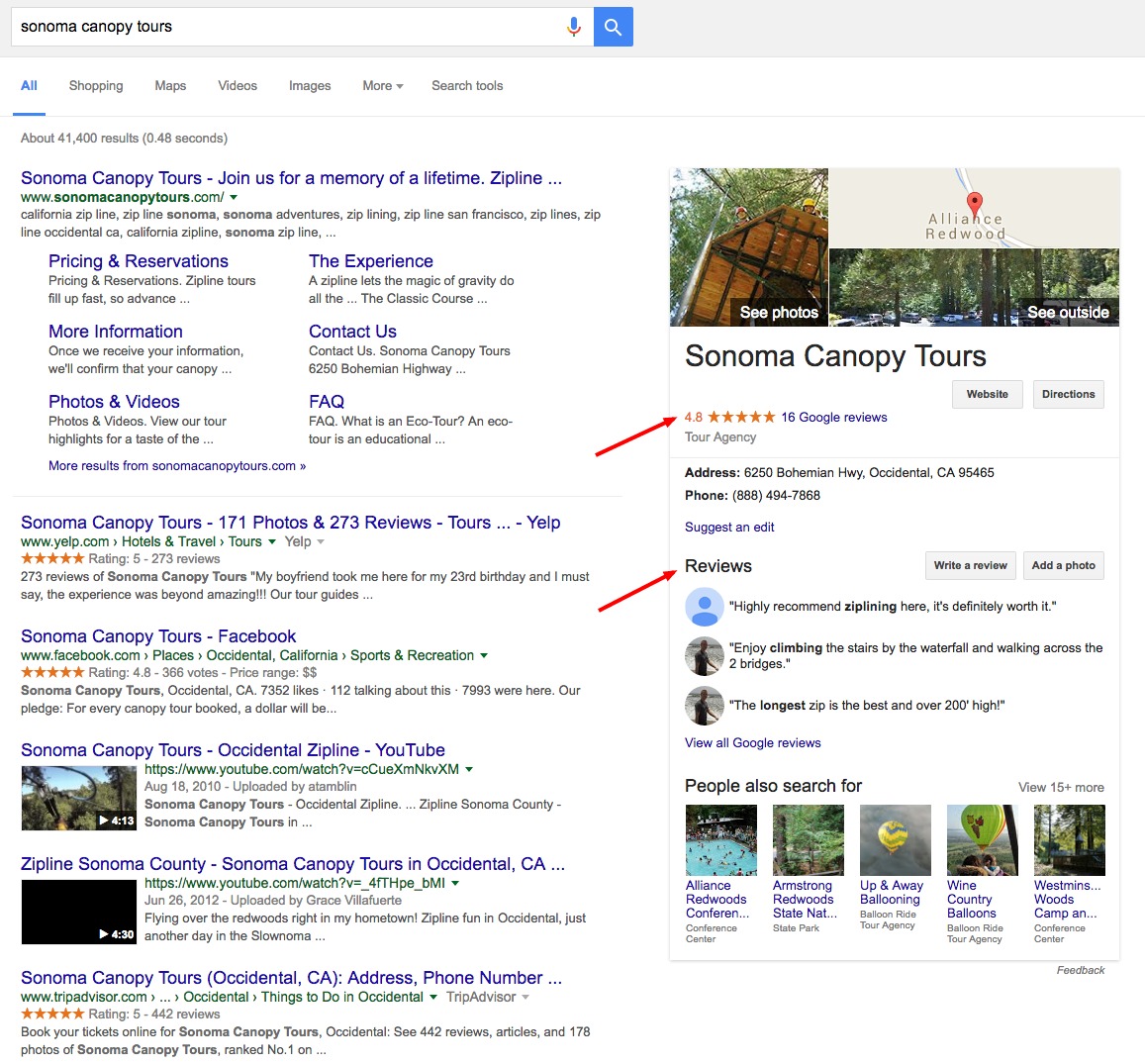 sonoma-canopy-tours-google-reviews