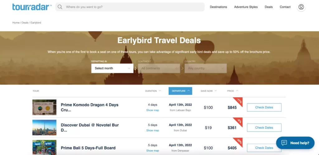 travel deals