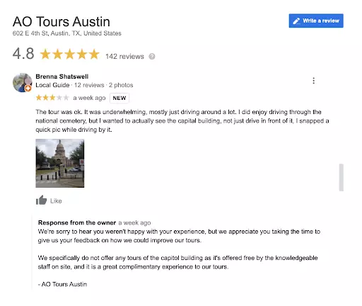 professional google review