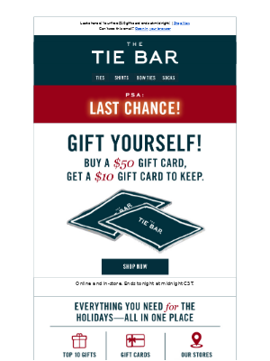 Tie Bar promotion