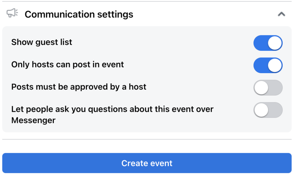 Communication settings