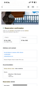 Riad Baladin hotel booking confirmation